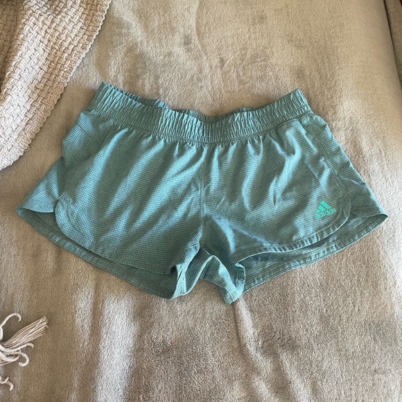 Adidas Blue and Green Athletic Shorts Lightweight Performance - Picture 1 of 6